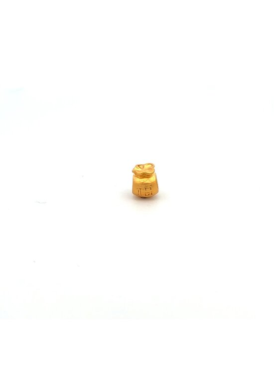 Unbranded Jewelry - 24K 999.9 Pure Gold Charm Money Bag Bead Spacer DIY Small 0.12g